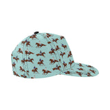 Horses running horses rider pattern All Over Print Snapback Cap