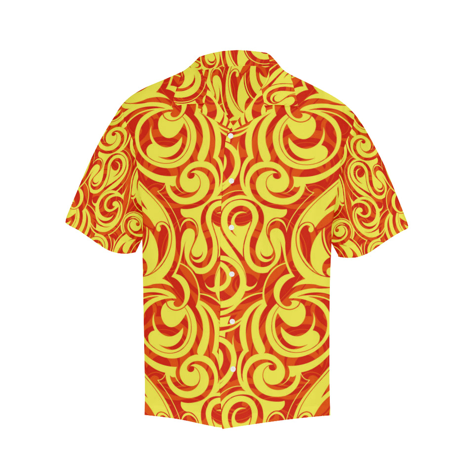 Fire flame design pattern Men's All Over Print Hawaiian Shirt