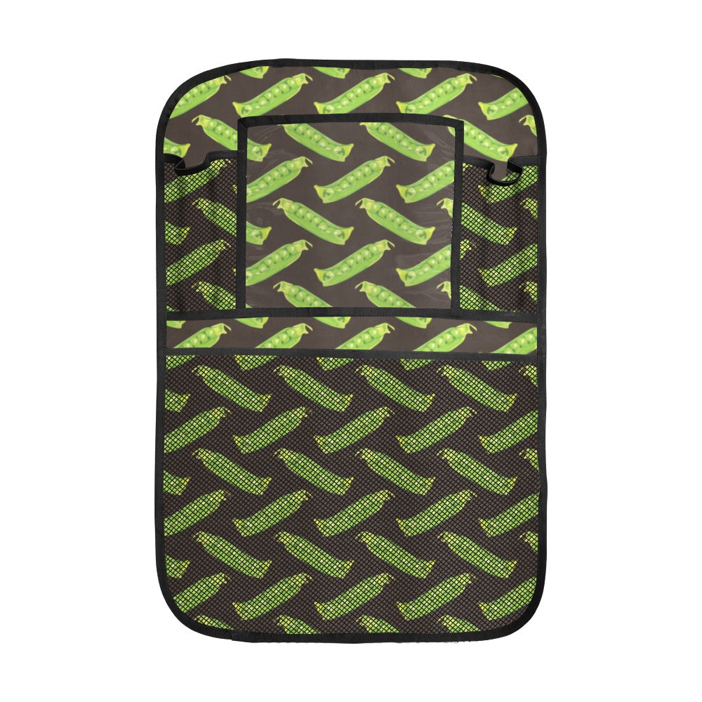 Green Peas Pattern Print Design 05 Car Seat Back Organizer