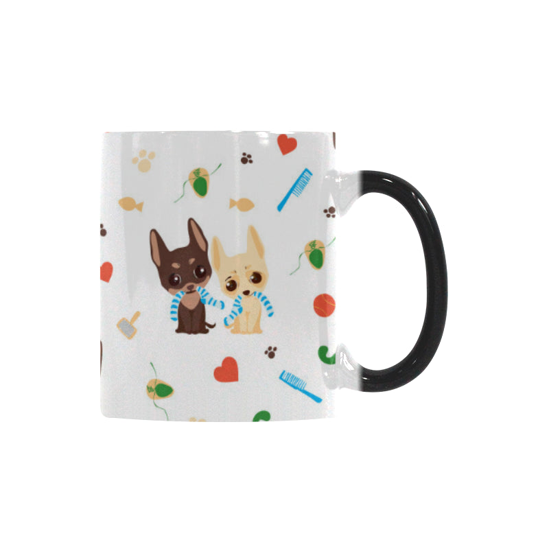 Cute Chihuahua dog pattern Morphing Mug Heat Changing Mug