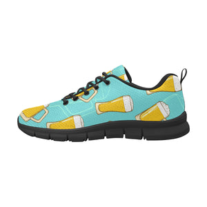 Beer pattern green background Men's Sneaker Shoes