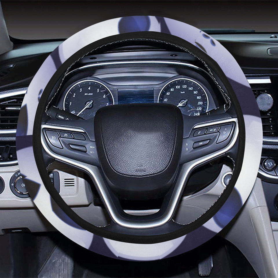 Alien Pattern Print Design 01 Car Steering Wheel Cover