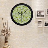 Cute frog dragonfly pattern Elegant Black Wall Clock