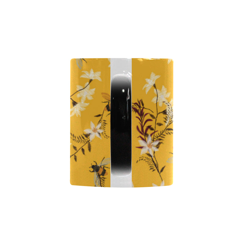 Bee flower pattern Morphing Mug Heat Changing Mug