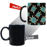 Sea turtle blue stone pattern Morphing Mug Heat Changing Mug