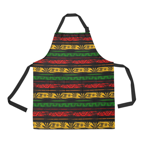 Canabis Marijuana Weed Pattern Print Design 04 All Over Print Adjustable Apron