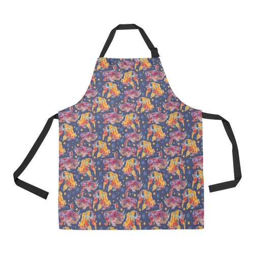 Goldfish Pattern Print Design 05 All Over Print Adjustable Apron