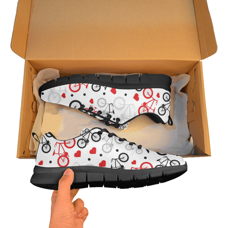 Bicycle Pattern Print Design 04 Men's Breathable Sneakers ( Model 055)