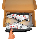 Bicycle Pattern Print Design 04 Men's Breathable Sneakers ( Model 055)