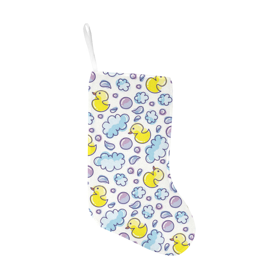 Duck Toy Pattern Print Design 01 Christmas Stocking