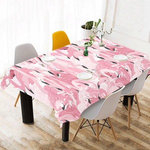 Pink flamingos pattern background Tablecloth