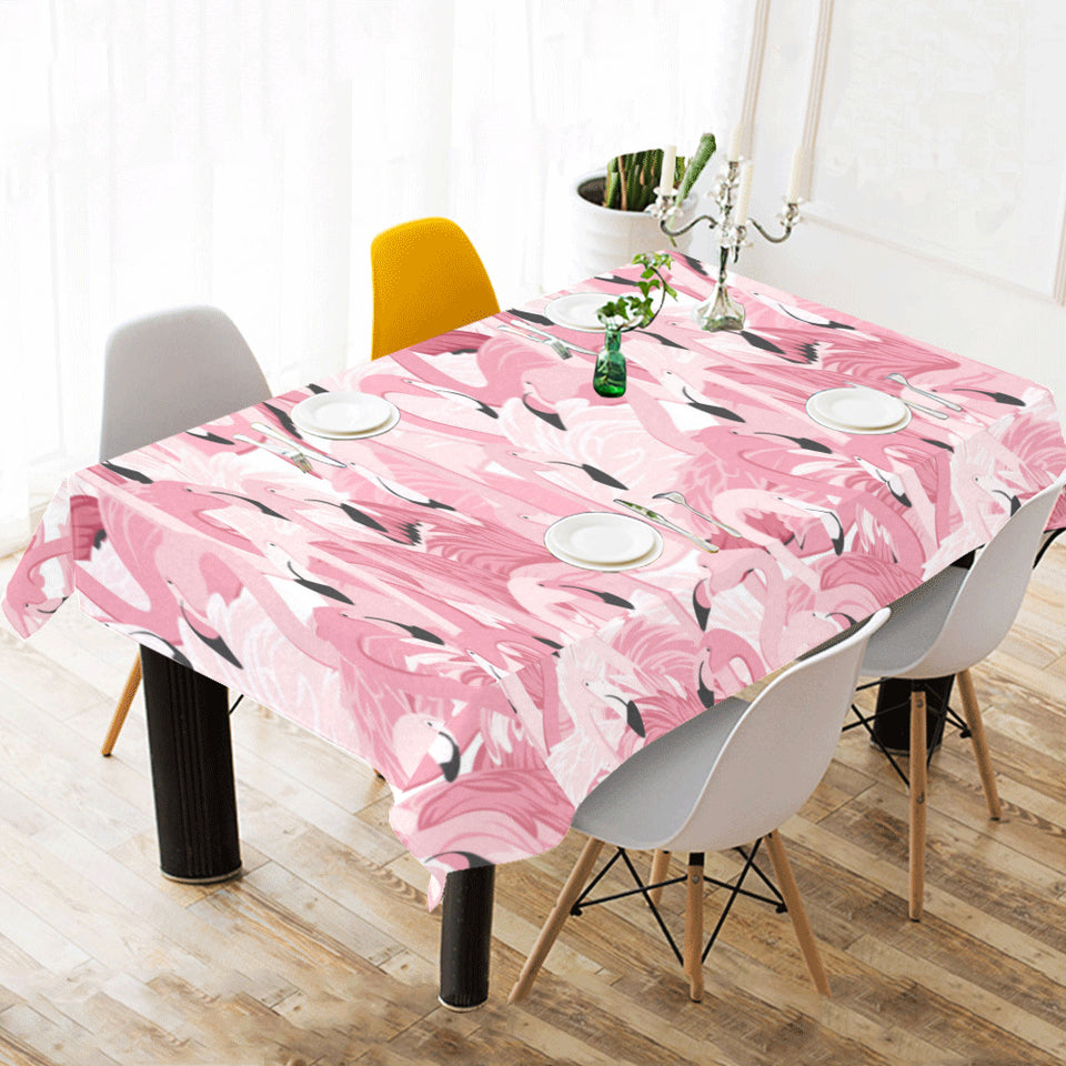 Pink flamingos pattern background Tablecloth