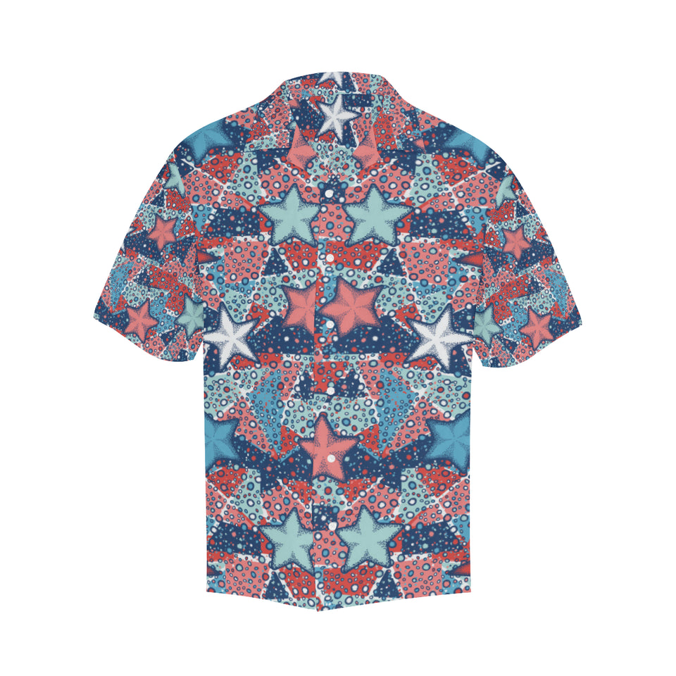 Hand drawn colorful starfish Men's All Over Print Hawaiian Shirt