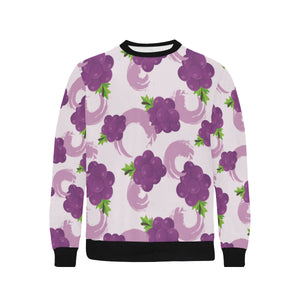Cute Grape pattern Men's Crew Neck Sweatshirt