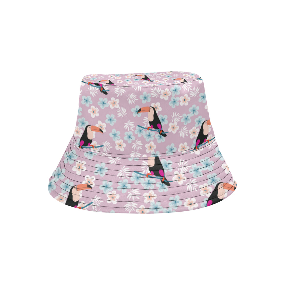 Beautiful toucan flower leaves Unisex Bucket Hat