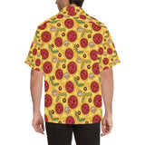 Pizza texture pattern Men's All Over Print Hawaiian Shirt