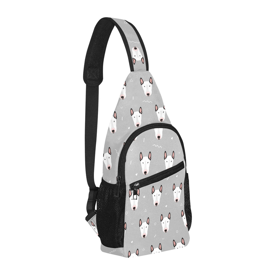 Bull Terrier Pattern Print Design 05 All Over Print Chest Bag