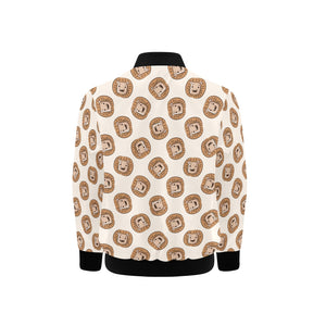 Lion Pattern Print Design 01 Kids' Boys' Girls' Bomber Jacket