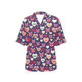 British Pattern Print Design 02 Women's All Over Print Hawaiian Shirt