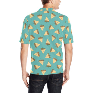Sandwich Pattern Print Design 03 Men's All Over Print Polo Shirt