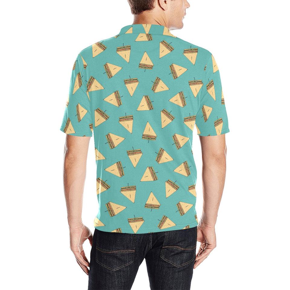 Sandwich Pattern Print Design 03 Men's All Over Print Polo Shirt