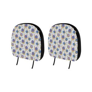 Snail Pattern Print Design 05 Car Headrest Cover