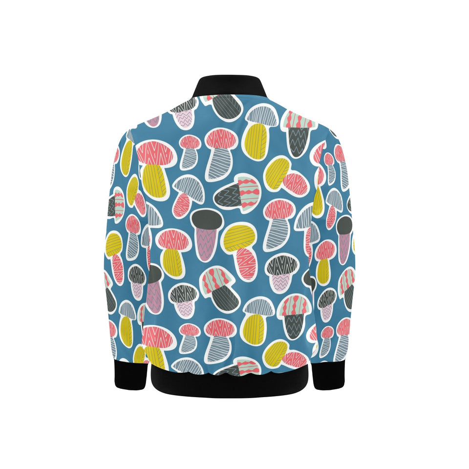 Colorful mushroom design pattern Kids' Boys' Girls' Bomber Jacket