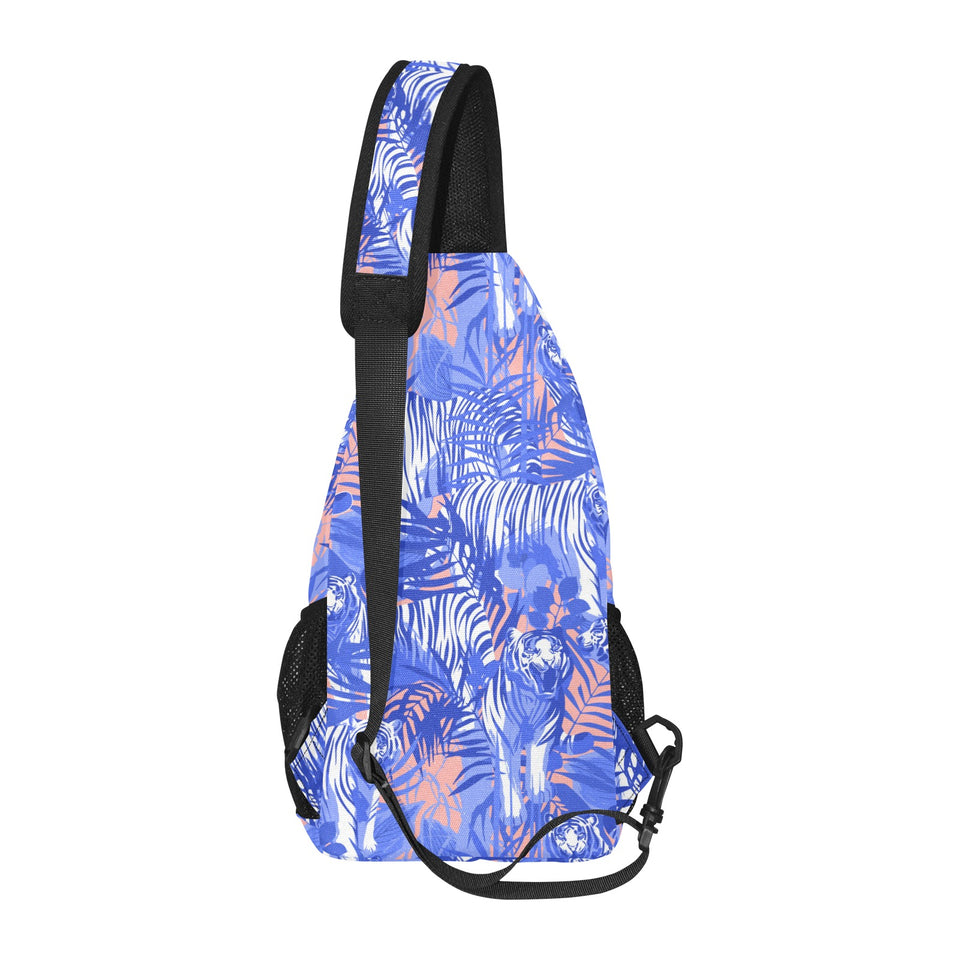 white bengal tigers pattern All Over Print Chest Bag