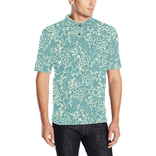 Classic Hand drawn Grape pattern Men's All Over Print Polo Shirt