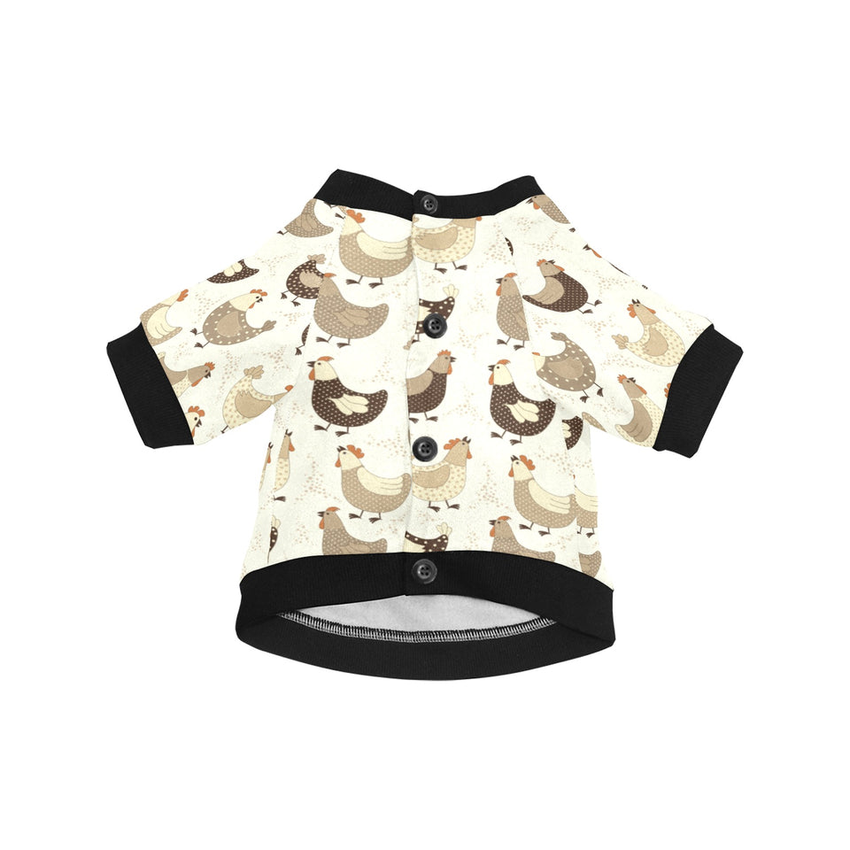 Cute rooster chicken cock All Over Print Pet Dog Round Neck Fuzzy Shirt