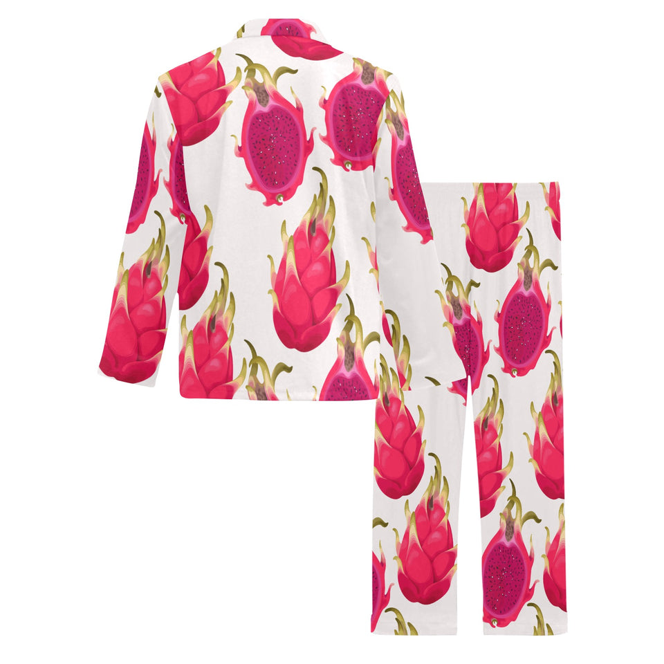 dragon fruits design pattern Men's Long Pajama Set