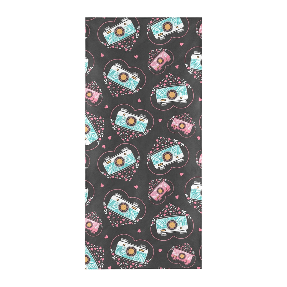 Camera Pattern Print Design 04 Beach Towel
