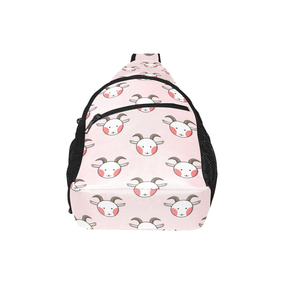 Cute goat pattern All Over Print Chest Bag