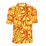 Fire flame design pattern Men's All Over Print Polo Shirt