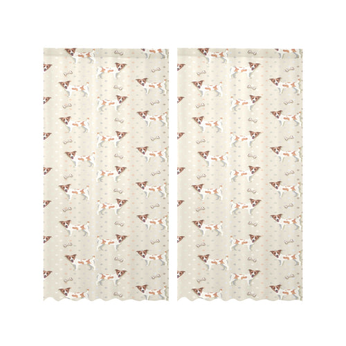 Jack Russel Pattern Print Design 02 Gauze Curtain