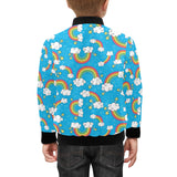 Rainbows Sky Clouds Pattern Kids' Boys' Girls' Bomber Jacket
