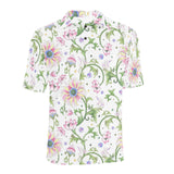 Beautiful pink lotus waterlily leaves pattern Men's All Over Print Polo Shirt