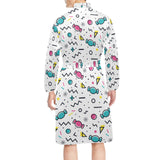 Candy design pattern Men's Long Sleeve Belted Night Robe