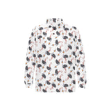 Ostrich Pattern Print Design 02 Men's Long Sleeve Polo Shirt