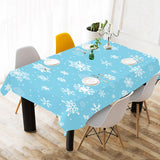 Snowflake pattern blue background Tablecloth