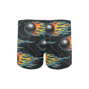 Bowling balls flame pattern Men's Swimming Trunks