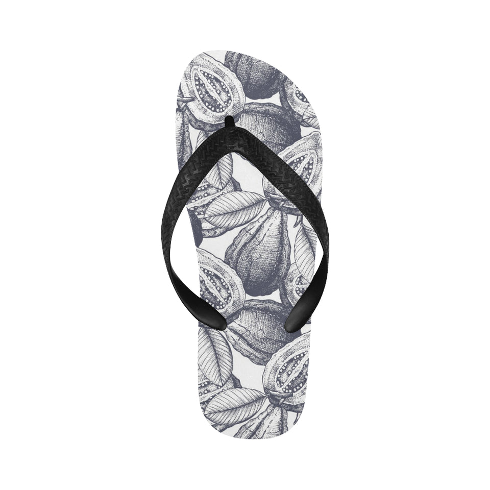 Guava tropical hand drawn pattern Unisex Flip Flops