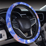 white bengal tigers pattern Car Steering Wheel Cover