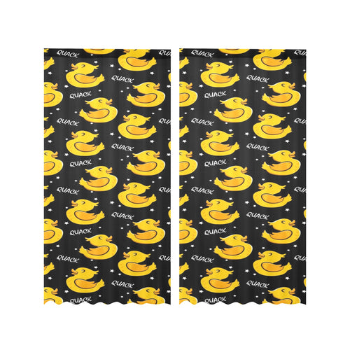 Duck Pattern Print Design 05 Gauze Curtain