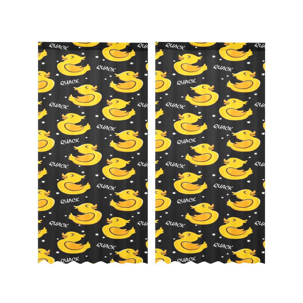 Duck Pattern Print Design 05 Gauze Curtain