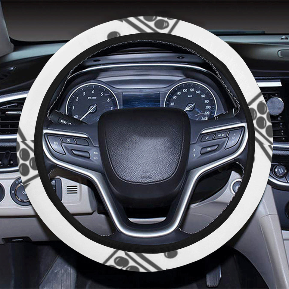 Billiard Ball Pattern Print Design 03 Car Steering Wheel Cover
