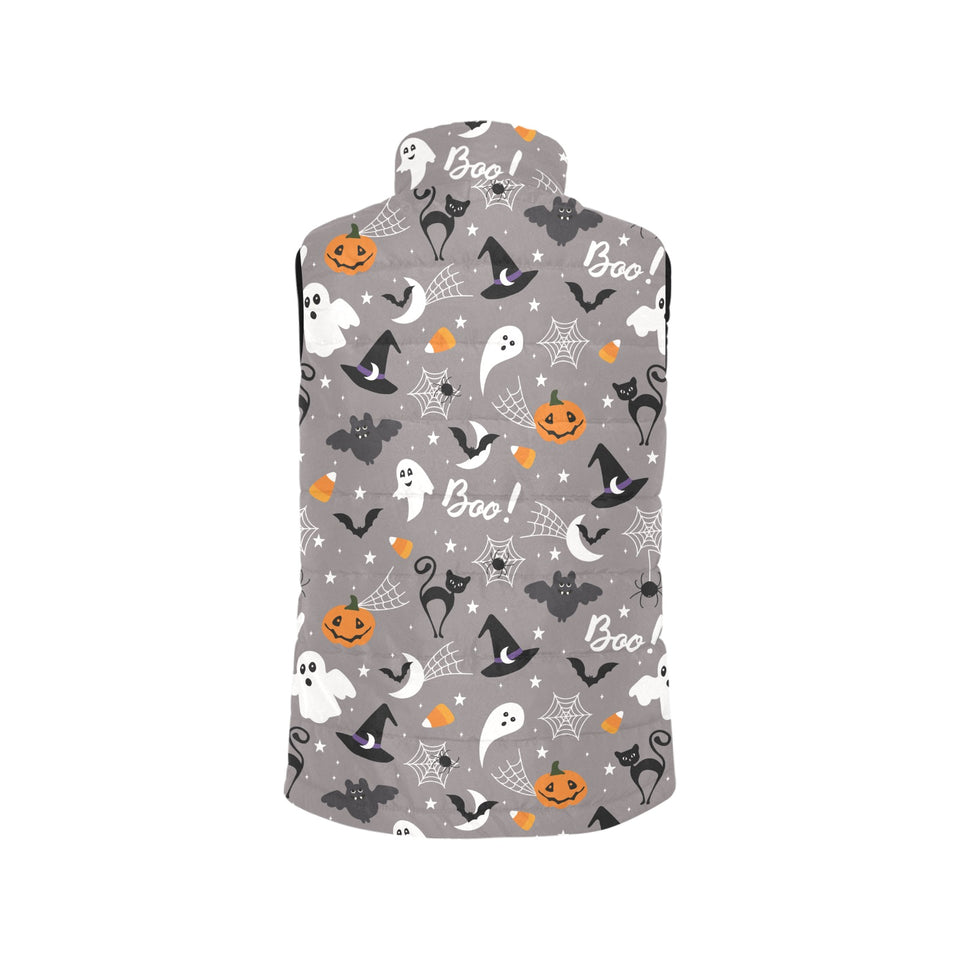 Halloween design pattern Women's Padded Vest