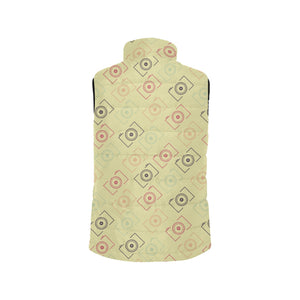Camera Pattern Print Design 01 Men's Padded Vest