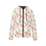Teddy Bear Pattern Print Design 05 Women's Padded Hooded Jacket