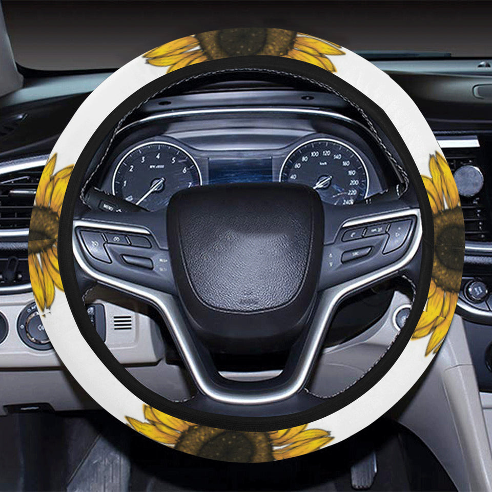 sunflowers design pattern Car Steering Wheel Cover